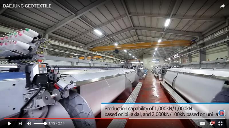 1000KNx1000KN  biaxial and 2000KNx100KN Uniaxial Fabric on Panter Rapier Loom